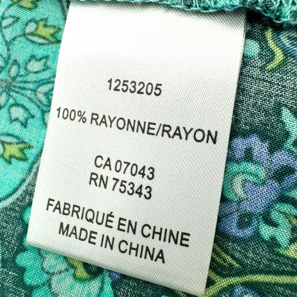 CUPCAKES AND CASHMERE Large Blue Floral Kimono Cardigan Swimwear Cover Up Boho - Picture 7 of 10